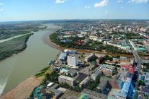 Омск с высоты птичьего полета. Очень красивый город!